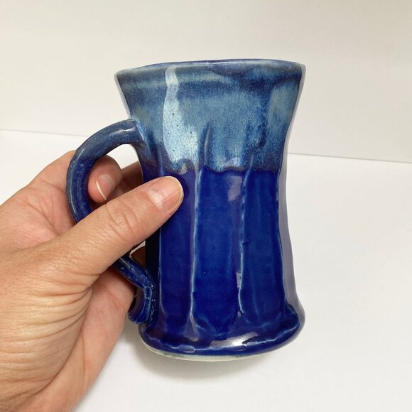 Adorable Little Studio Pottery Mug in Shades of Blue - Coffee Mug - Tea Mug - Picture 6 of 7